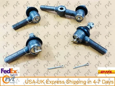 Juego de 4 kit de extremo de dirección Mahindra Jeep apto para Willys CJ2A CJ3B 11/16" Foto 1 de 4