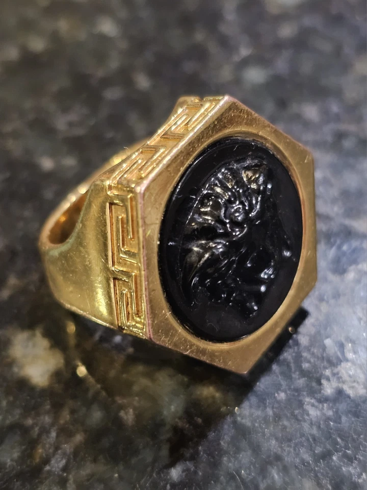 范思哲意大利美杜莎戒指男女通用 8.5 码男式 — 第 1/4 张图片