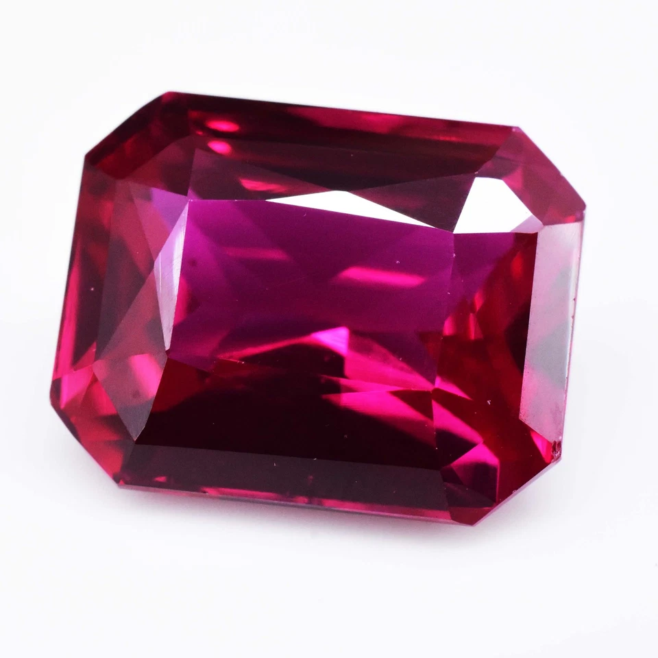 FLAWLESS 9.65 Ct Natural Princess Cut RED-PINK Ruby CERTIFIED Loose Gemstone - Image 1 of 4