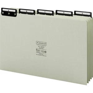 Smead Gray Green Pressboard File Guides 25 Legal Size with Metal Tabs A-Z - Picture 1 of 1