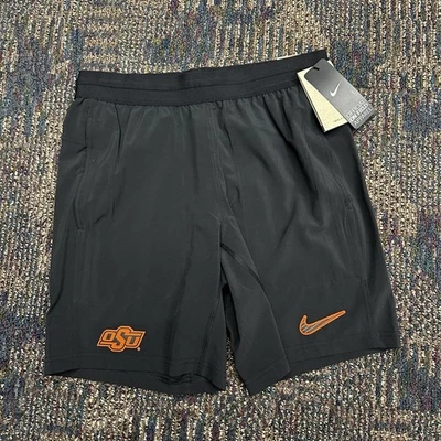 Oklahoma State Cowboys Nike Small On Field Practice Shorts Men's Black New - Image 1 of 4