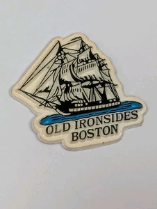 Alter Ironsides USS Constitution RAR Vintage Gummi Kühlschrankmagnet Boston - Bild 1 von 2