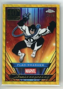 2025 Topps Chrome Marvel Flag-Smasher 40th Anniversary Gold Wave /50 - Picture 1 of 3