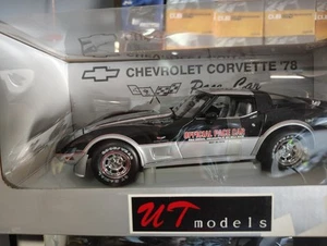Chevy Corvette Pace Car Indy 500 Race 1978 escala 1:18 diecast coche negro 20170 - Imagen 1 de 1