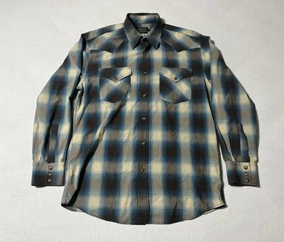 Pendleton Mens Medium Plaid Western Shirt Pearl Snap Cotton *Flaws/Small Holes* - Image 1 of 4