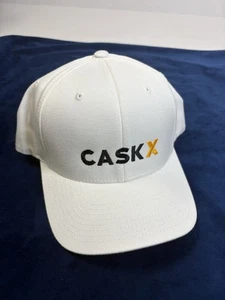 CASK X Hat White Baseball Cap Size L/XL Flex Fit - Picture 1 of 9