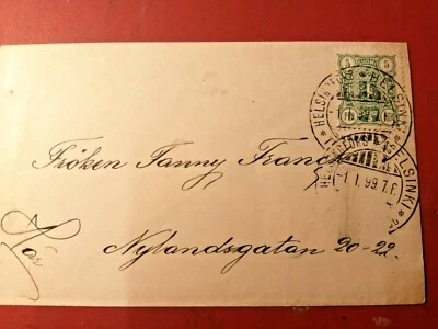 FinRussie*-Carta* 1.1.1899- Helsinki a Helsinki *5 p verde Foto 1 de 2