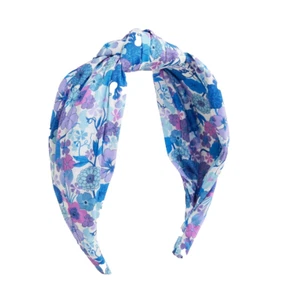 NWT J.Crew Women's Liberty London Arrow Hampton Purple Cotton Knot Headband - Picture 1 of 1