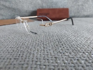 Mcknight Fred Rimless Eyeglasses Force 10 Col 01 Shinny Gold 58-18 - Picture 1 of 7