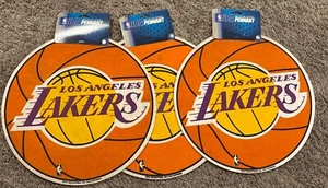 Lot of 3 LARGE LA Los Angeles Lakers Round NBA Felt Pennant Set, 15”, New - Picture 1 of 3