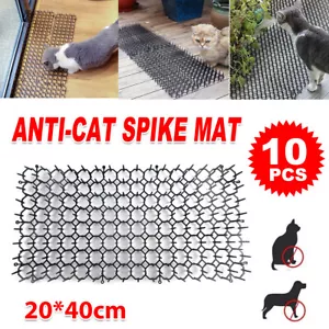10X Cat Scat Mat Spike Anti-Cat Animal Deterrent Keep Away Safe Garden Protector - Picture 1 of 13
