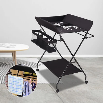MARKENLOS 25kg Mobil Wickeltisch klappbar Baby Wickelkommode Wickelauflage Höhenverstellba