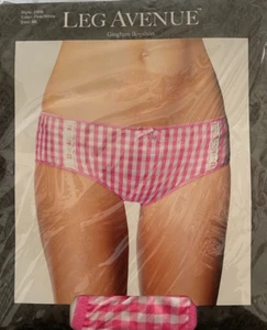 Leg Avenue Gingham Boyshort Panties Style 2806 Pink/White Size M/L - Picture 1 of 2