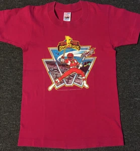 Vtg 1994 Power Rangers Promo Shirt Youth M USA Cartoon Transformers Marvel 90s - Picture 1 of 8