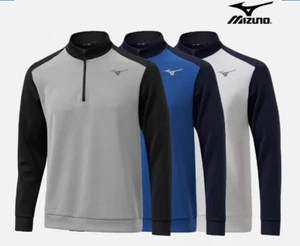 MIZUNO RB 1/4 ZIP MENS GOLF PULLOVER / BLUE WHITE BLACK ° - Picture 1 of 15