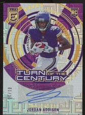 2023 Donruss Elite Jordan Addison Turn of the Century RC Auto Purple /10 #TC-JAD