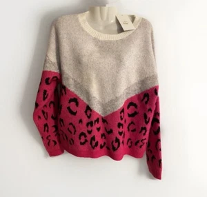 Adora size S women’s pink gray pullover sweater NEW - Bild 1 von 8