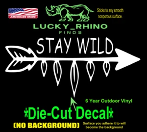 Stay Wild Arrow Decal Sticker Vinyl Car Truck Window Laptop Boho Hippie - Bild 1 von 4