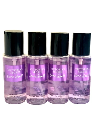 NUEVO Victoria's Secret Fragancia Corporal Mini Niebla LOVE SPELL TSA Juego de 4 Piezas de Viaje Foto 1 de 4