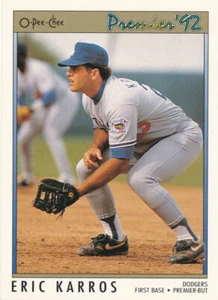 Eric Karros 1992 O-Pee-Chee Premier #63 Dodgers baseball card - Picture 1 of 2