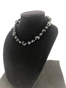 New 16” Liz Claiborne Black Facet Necklace NWT List $45 See Pics A33 - Picture 1 of 5