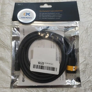 Cable Matters Mini Displayport cable in Black 6 Feet model 101007 - Picture 1 of 4