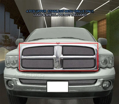 Fits 2002-2005 Dodge Ram 1500/2500/3500 Stainless Steel Mesh Grille Fedar - Изображение 1 из 4
