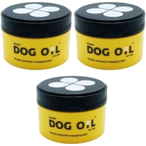 3 x OFFICIAL MASON'S ODOURLESS MASSAGING DOG OIL RUB 100g BLACK LID - Picture 1 of 2