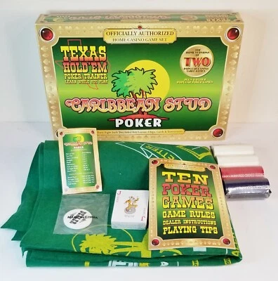 Caribbean Stud Poker Juego de Casino en Casa Mayormente Nuevo en Caja Abierta Piezas Selladas Foto 1 de 4