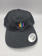 Weedmaps Baseball Hat Black One Size Adjustable Embroidered Logo On Front