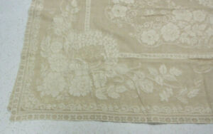Tan/Brown Rectangular Lace Tablecloth (Size: 56"x74")