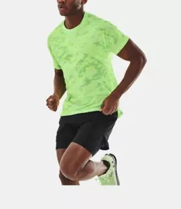 Under Armour Men's UA Breeze Run Short Sleeve T-Shirt Size Small Summer Lime - Picture 1 of 7