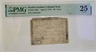 APRIL 2 1776 NORTH CAROLINA COLONIAL CURRENCY $6 "GOAT" NOTE PMG 25 VF Rare!