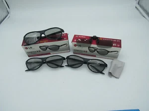 Genuine LG Cinema 3D Family Pack AG-F310 3 3D Glasses, 1 Clip 3D Glasses - Picture 1 of 4