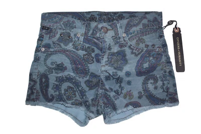 Pantalones Cortos Para Mujer Citizens Of Humanity Pana Azul Coyote Maníaco Descarados Talla 24 Foto 1 de 4