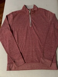 Johnnie-O Sully 1/4 Zip Pullover Men’s Small Long Sleeve Scarlet Red - Picture 1 of 7