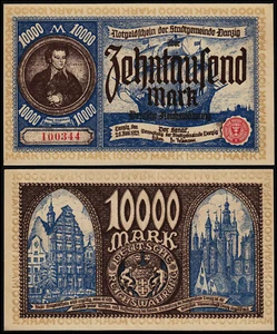 DANZIG 10000 MARCOS (P18) 1923 UNC - Imagen 1 de 1