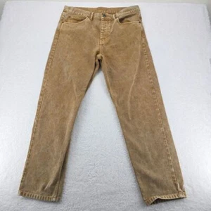 Carhartt Newel Pants Mens Distressed Jeans Tag 33 Actual 37 Color Gold Brown - Picture 1 of 22