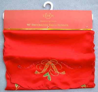 Lenox Holiday Nouveau Cutwork 14 X 90" Table Runner NEW - Image 1 of 2