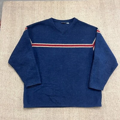 Sudadera De Colección Bugle Boy Nieve Polar Para Hombre XXL Azul Años 2000 Y2K Rayas Foto 1 de 4