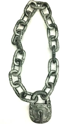 GERD RODERMUND Deko,Kette mit Schloss-Vorhängeschloss Fasching,Feste,Halloween Dekoration