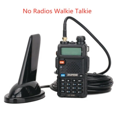 SMA-Female VHF/UHF Shark Fin Design Magnetic Antennas Baofeng UV-5R UV-82 Radios - Image 1 of 4