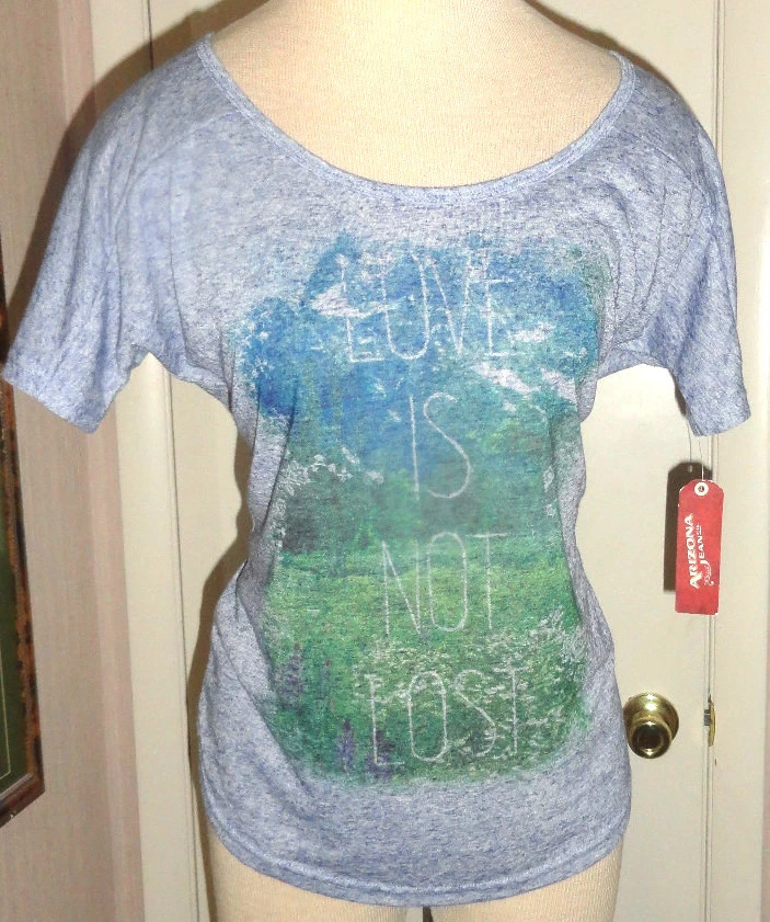 Damas Arizona Azul Jaspeado Manga Corta Ligero Love is not Lost Juniors M Foto 1 de 1