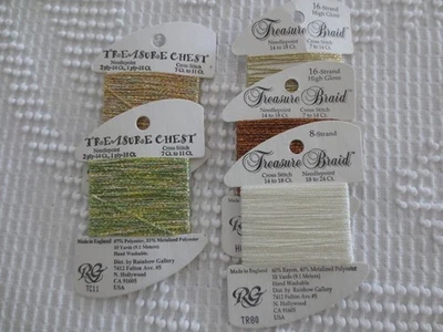 5 Rainbow Gallery TREASURE CHEST/BRAID NDPT & CROSS STITCH Embroidery THREAD - Image 1 of 2