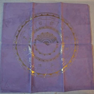 Zodiac Astrology Purple Tapestry Wall Hanging throw Decoration 16"x16" Brand New - Picture 1 of 9