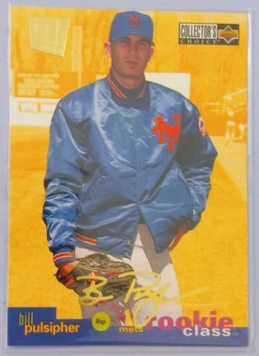 1994 Collector's Choice N Y Mets  Bill Pulsipher Gold Signature Rookie Card #4 - Image 1 of 2
