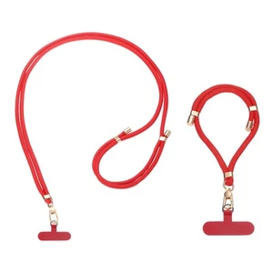 Phone Lanyard, 1pcs Crossbody Phone Strap 1pcs Wrist Strap with 2 Pads, Red - Zdjęcie 1 z 7