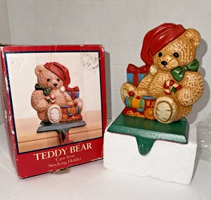 Soporte para colgar medias de Navidad oso hierro fundido sólido sostener todo de colección - Imagen 1 de 3