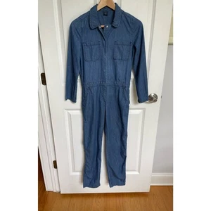 Gap Kids Utility Romper Long Sleeve Chambray size XL - Picture 1 of 5