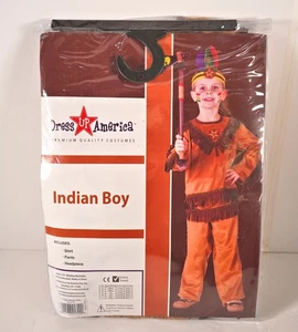 Dress Up America "Indian Boy" 3-4Years Fancy Dress Halloween Costume New - Picture 1 of 9